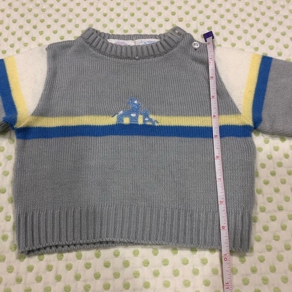 MINE ALONE - BOYS BABY BLUE SWEATER SZ 6-9 MOS - Picture 5 of 7